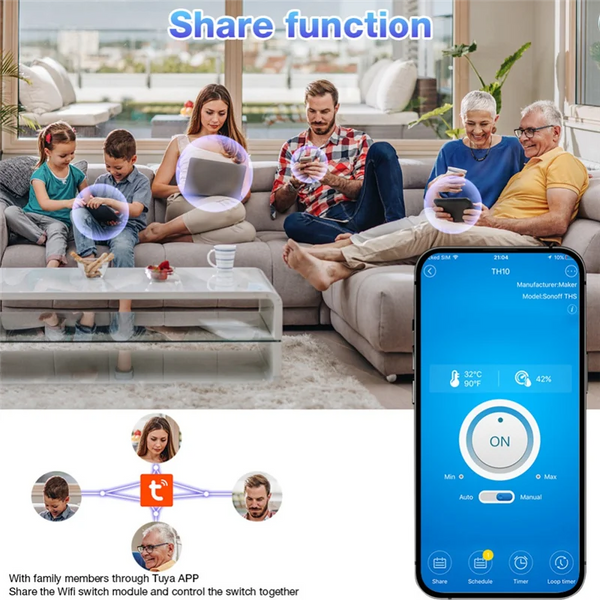 WIFI Smart Switch 30A High Power App Remote Home Automation Socket Voice Lamps And Lanterns Smart Homem12k