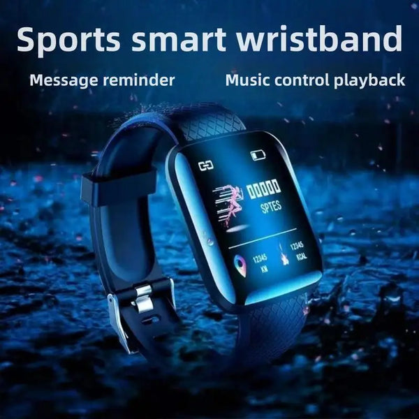 Smart Watch Sport Fitness Bracelet Control Music Message Display Pedometer Bluetooth Connect Smartwatch 116 Alarm Clock Weather